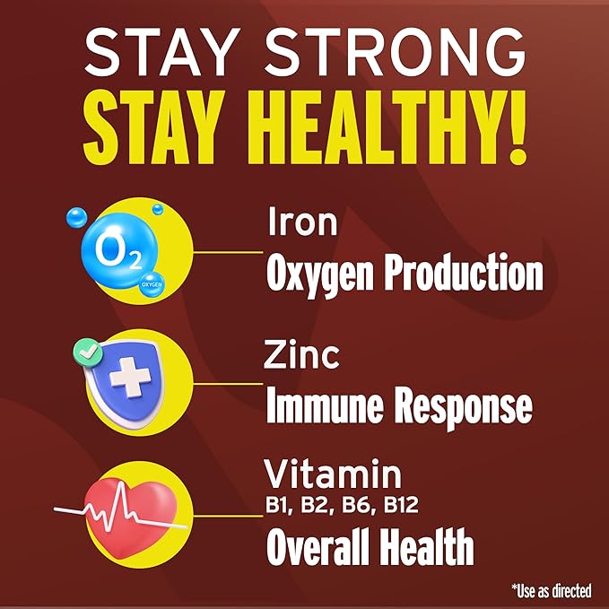Iron Supplement | Liquid Supplements with Iron &amp Vitamin Supplement Blend for Energy Support Red Blood Cell Function Oxygen Transport &amp Vitality | 16 Fl Oz (16 Fl Oz (Pack of 2))