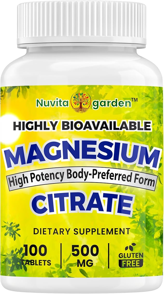 420mg Magnesium Complex + 30mg Vitamin B6 - High Absorbency &amp Gluten-Free Supports Bone Heart Joint Health &amp Sleep with Citrate Malate Glycinate Taurinate Oxide - 120 Caps