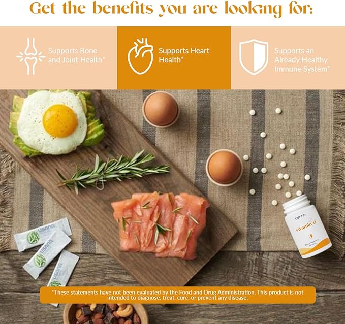 USANA Vitamin D Maximum-Strength 2000 IU Vitamin D Supplement to Support an Already Healthy Immune System* - 84 Tablets