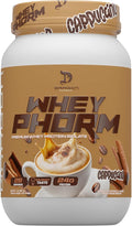 DRAGON PHARMA WheyPhorm Whey Protein Blend Fast Absorption Gluten Free Premium Whey Protein Matrix Maximize Recovery Great Tasting 25 Grams of Protein (2lb Cappuccino)