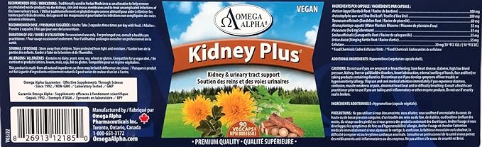 Omega Alpha Kidney Plus 90 Capsules