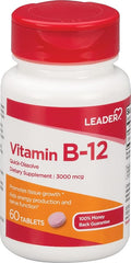 LEADER Vitamin B-12 3000Mcg 60 Tablets per Bottle (8 pack)