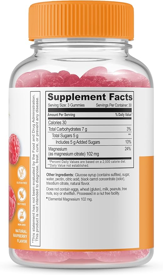 Lifeable Magnesium + Vitamin D 5000 IU Gummies Bundle - Great Tasting Vitamin Supplement Gluten Free GMO Free Chewable Gummy
