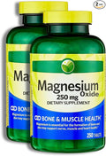 KP+ Magnesium Oxide 250 mg | Bone Muscle &amp Nerve Support | 250 Tablets | Dietary Supplement | Pack of 2