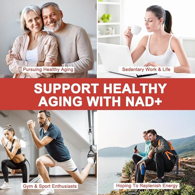 NAD Supplement 1200mg with Nicotinamide Riboside PQQ &amp Resveratrol – Advanced Cellular Energy &amp Longevity Support – Anti-Aging Formula for Mental Clarity – 30 Packets
