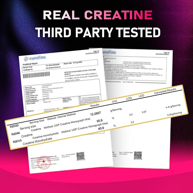 Creatine Monohydrate Gummies – with Collagen BCAAs L-Glutamine Biotin Zinc Vitamin D3 &amp Hyaluronic Acid – Daily Pre &amp Post Workout Recovery Sugar-Free (60 Gummies)