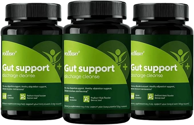 Gut Support Capsules - 15-Day Digestive Support with Psyllium Husk &amp Senna Leaf - Aids Bowel Function &amp Gut Wellness - 60 Active Capsules (3PCS)