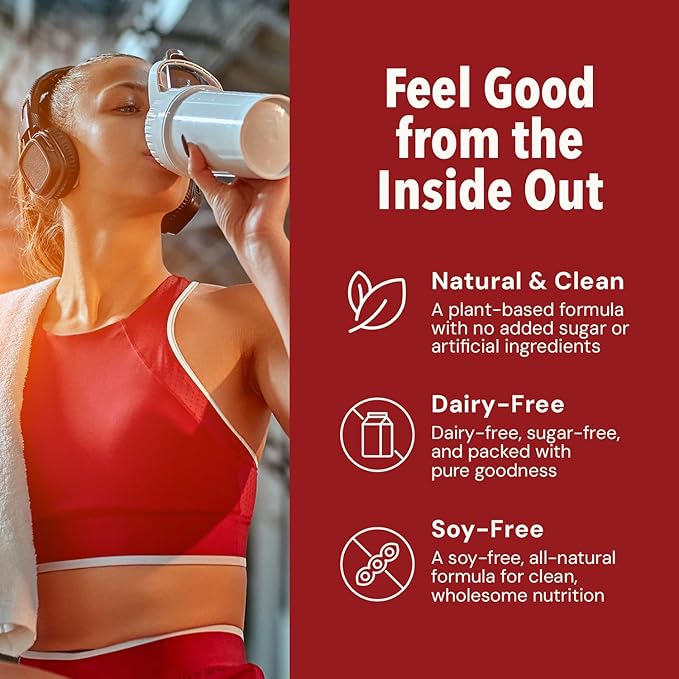 Plantium Total Nutrition Premium All-in-One Meal Replacement Shake Plant-Based Protein Powder with Vitamins Minerals &amp Probiotics 22g Protein per Serving Strawberry