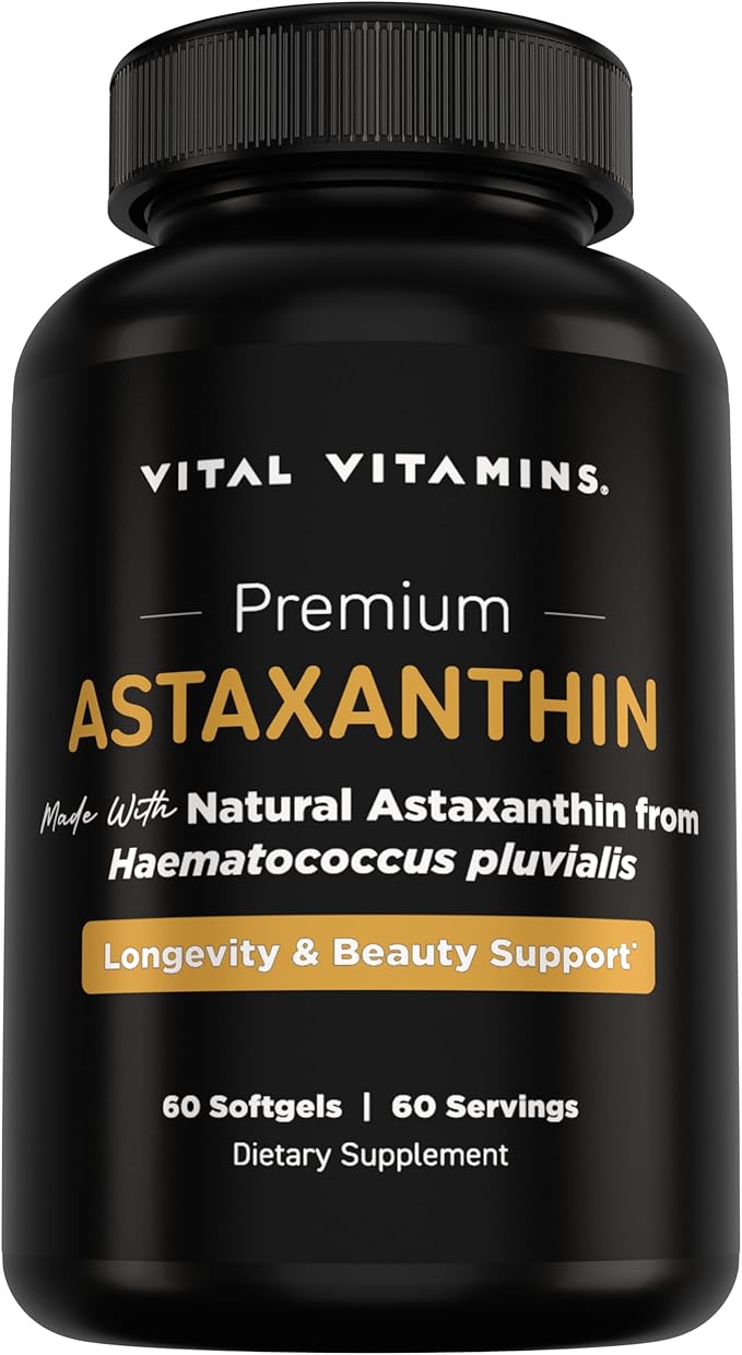 Vital Vitamins Magnesium Glycinate 180 ct + Astaxanthin 60 ct