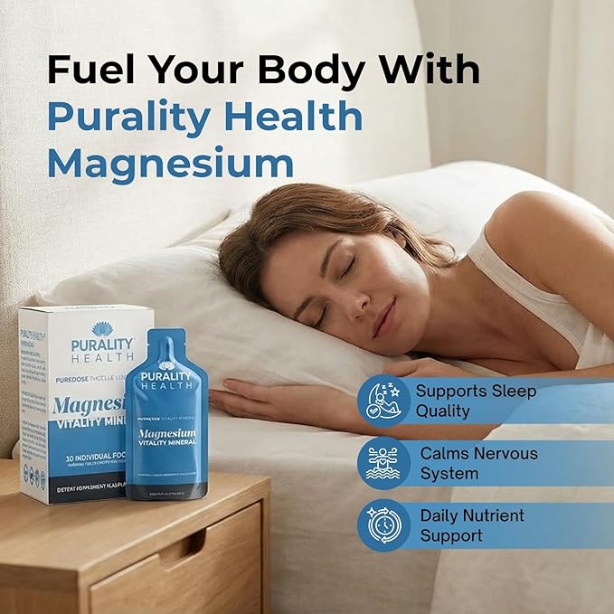PURALITY HEALTH Micelle Liposomal Magnesium - Enhanced Absorption - Liquid Magnesium Bisglycinate Vitamin Supplement Vegan Non-GMO Supplement for Bones Muscles &amp Daily Wellness - 30 Days Gel Pa
