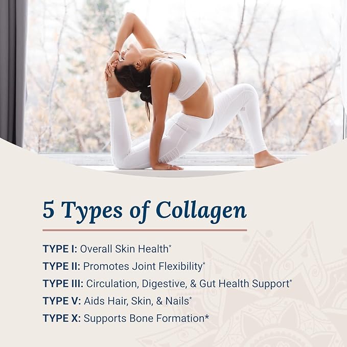 Live Conscious Beyond Collagen Multi Collagen Capsules - Types I II III V &amp X | Hydrolyzed Blend with Biotin &amp Vitamin C for Hair Skin Nails 90 Capsules (2-Pack)