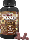 Creatine Gold – 5000mg Creatine Monohydrate Vegan Sugar-Free Gummies for Lean Muscle Growth Endurance Recovery &amp Energy (1 Month Supply) in Starwberry and Banana Flavour.