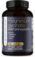 Pure Magnesium Glycinate | 4-Month Supply 1 Capsule per Serving | Made in USA | Supports Sleep Muscle &amp Heart Health | 100% Chelated Heavy-Metal Tested Vegan 120 Capsules