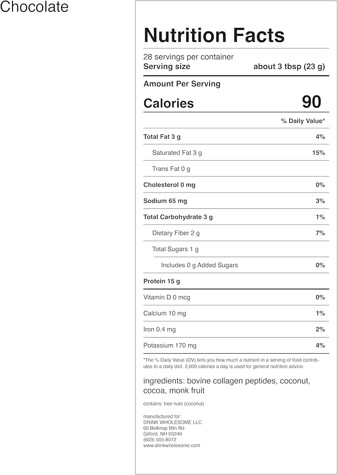 drink wholesome Chocolate and Vanilla Collagen Protein Powder Bundle