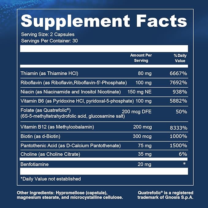 Opti + Homocysteine Capsules | Daily Brain and Heart Health Supplements* | Brain Supplement with Methylcobalamin &amp Methylfolate | 60 capsules/30 Servings