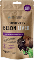 Bison Liver – Natural Beauty Hormone Balance Vitality - Grass-Fed &amp Finished Organ Capsules for Collagen &amp Skin Health | 90ct (1 Month Supply)
