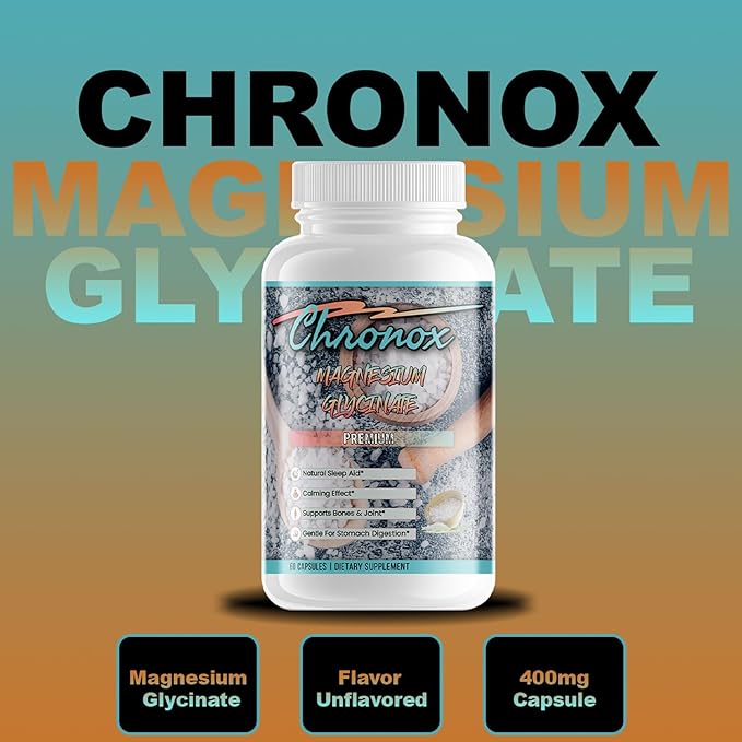 Magnesium Glycinate Capsules - Dietary Supplement with Gentle Formula for Easy Absorption - Magnesium Capsules Support Relaxation Balance &amp Bone Health-Choose Magnesium Glycinate Daily - 60 Capsu