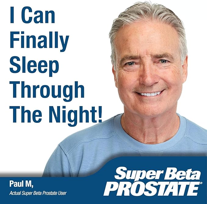 SUPER BETA PROSTATE Support Supplement for Men's Health - Reduce Bathroom Trips Promote Sleep Better Bladder Emptying &amp Healthy Prostate Beta Sitosterol - 60 Count (Pack of 2)