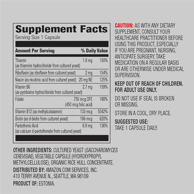 Amazon Elements Calcium Complex with Vitamin D and Amazon Elements B Complex