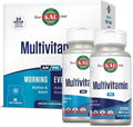 KAL Multivitamin AM/PM 2-in-1 Womens and Mens Multivitamins Supplements Turmeric Tart Cherry Organic Matcha and Spirulina for Immuneand Cellular Support Gluten Free 30 Servings 120 Tablets