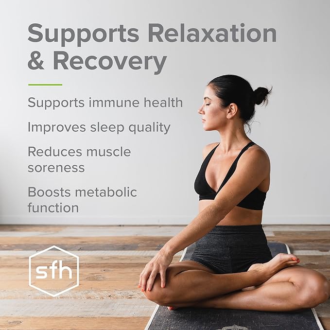 SFH Magnesium Glycinate 183mg - Highly Absorbable for Relaxation Sleep &amp Recovery Gentle on Stomach Easy-to-Swallow Capsules 45-Day Supply