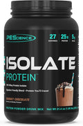 PEScience Isolate Whey Protein Powder Gourmet Chocolate 27 Servings 100% Whey Protein Isolate Low Carb Fast Absorbing Post Workout Shake for Men and Women