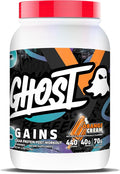 GHOST Clear Gains Mass Gainer Protein Powder - Post-Workout Weight Gainer Mix - 40g of Whey Protein Isolate 440 Calories &amp 70g Vitargo Carbs - Lean Muscle Building &amp Recovery - Orange Cream