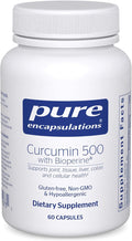 Pure Encapsulations Curcumin 500 with Bioperine - Antioxidant Supplement to Support Joints Tissue Liver Colon &amp Cellular Health* - with Turmeric Curcumin &amp Bioperine - 60 Capsules