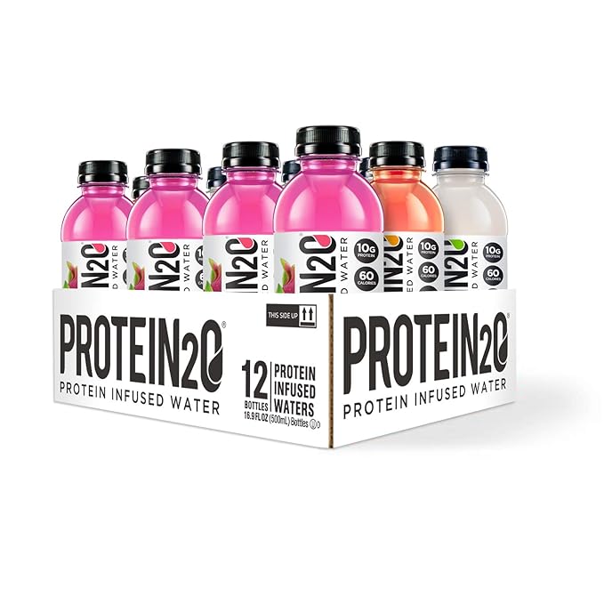 Protein2o Whey Protein Isolate Infused Water Variety Pack (16.9 oz Bottles)