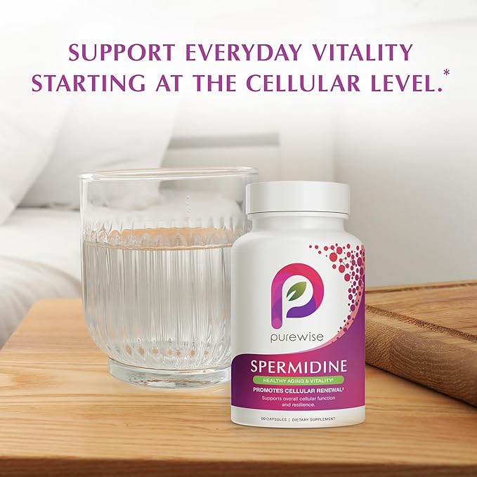 Spermidine Supplements | Supports Healthy Aging &amp Vitality | Promotes Cellular Renewal &amp Function for Longevity &amp Energy Support | 60 Capsules