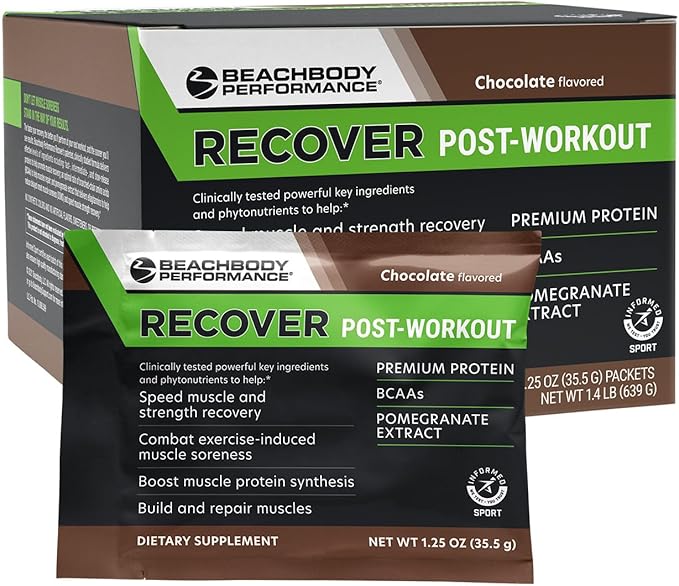 BODi Recover Whey Protein Powder Blend– Post-Workout Chocolate Whey Supplement for Muscle Recovery with 20g Protein BCAAs Pomegranate Extract - Fast Recovery - 18 Serving Packets
