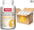 Jarrow Formulas Glucosamine + Chondroitin + MSM Capsules Joint Support Supplement with Vitamin C and Manganese 240 Capsules 60 Day Supply Pack of 12