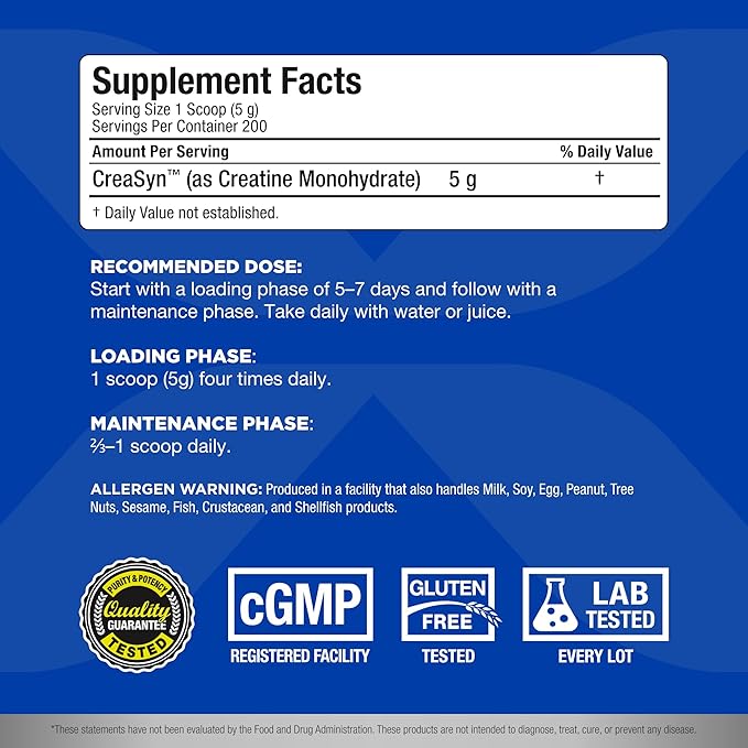 ALLMAX Essentials CREATINE - 1000 g Powder - Improves Performance &amp Training Intensity - Vegan &amp Gluten Free - 200 Servings