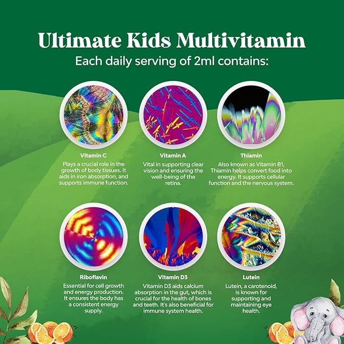 Bundle of Kids DHA Omega 3 Gummies - Fatty Acids Omega 3 6 9 for Brain Immune Strength Vision Focus Support and Liquid Multivitamin for Kids Immunity Support - Yummy Toddler Supplement High Absorption