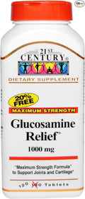 21st Century Glucosamine Relief 1000 mg - 120 Coated Tablets Pack of 5