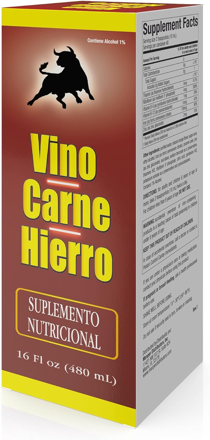 Iron Supplement | Liquid Supplements with Iron &amp Vitamin Supplement Blend for Energy Support Red Blood Cell Function Oxygen Transport &amp Vitality | 16 Fl Oz (16 Fl Oz (Pack of 2))