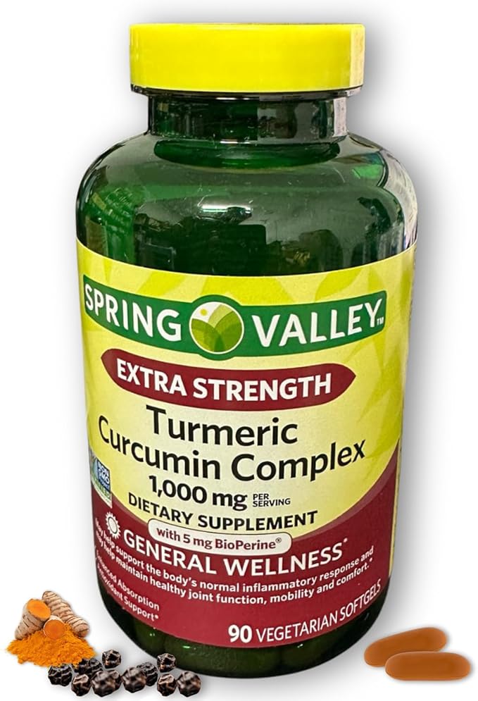 Turmeric Curcumin 1000 mg- Complex Extra Strength 90 softgels (Pack of 1) Boxed by Fusion Shop Store