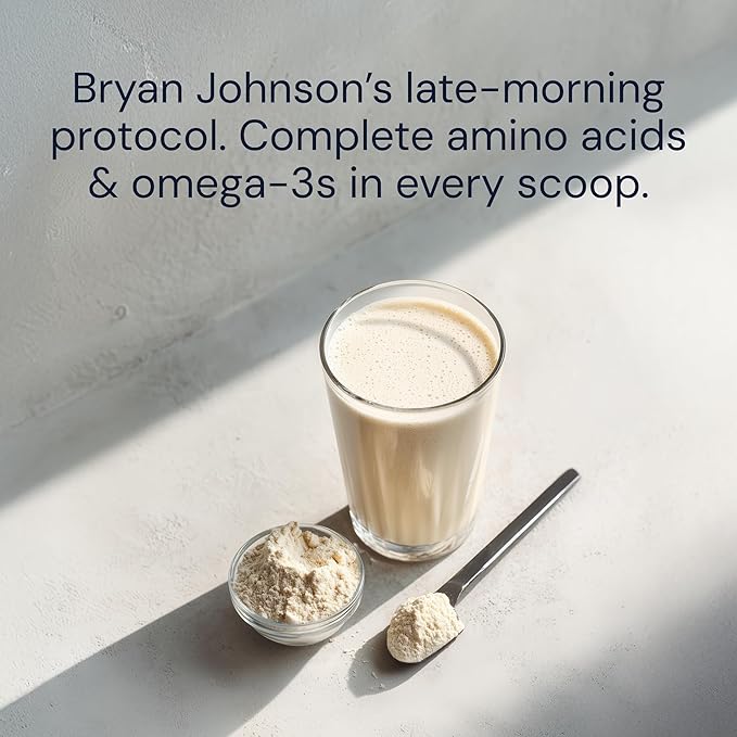 Blueprint Bryan Johnson Vegan Protein Meal Replacement – Plant Based Hemp Protein with 27g Protein Per Serving – Low Calorie Chai Flavored Protein for Women &amp Men – Dairy Free– 15 Servings