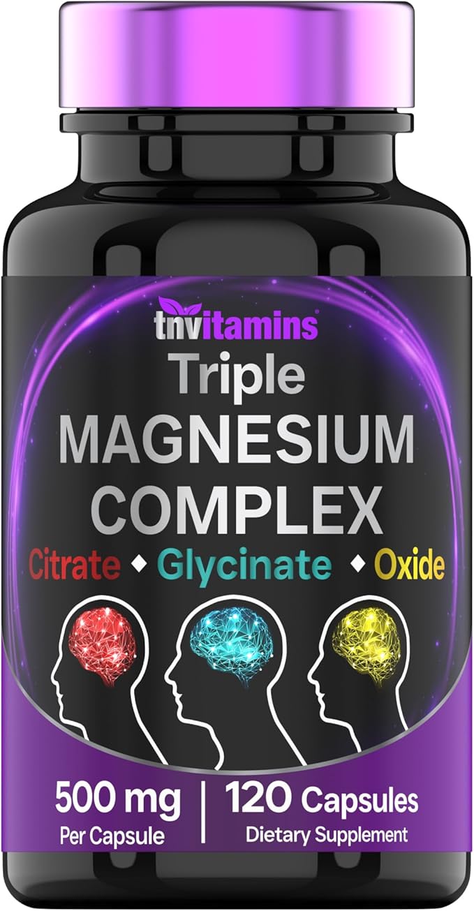 Triple Magnesium Complex 500mg (120 Capsules) &amp Magnesium Glycinate 300mg (90 Capsules)