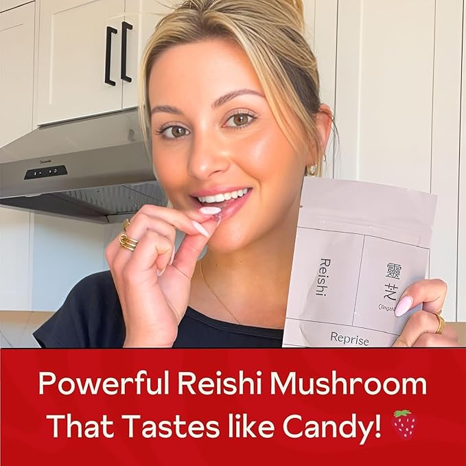 Reishi Mushroom Gummies | Hongo Reishi Mushroom Supplement (Lingzhi Ganoderma Lucidum) | Full Spectrum Stress Gummies for Adults | Red Reishi Mushroom | Strawberry Flavor | 45 Count (Pack of 3)