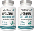 Liposomal Glutathione 1110 mg 120 Capsules Vegan 100% Vegetarian Non-GMO &amp Gluten Free - 2 Packs