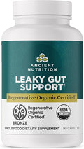 Ancient Nutrition Gut Health Supplement Regenerative Organic Certified Leaky Gut Capsules Formulated with Lion’s Mane Fermented Licorice Root and Spearmint Gluten Free Paleo and Keto Friendly 90