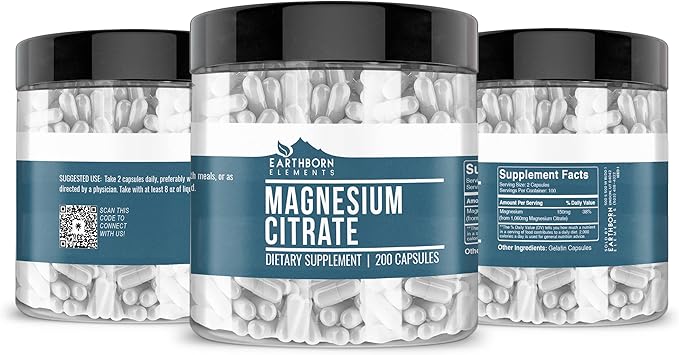 Earthborn Elements Chanca Piedra &amp Magnesium Citrate Bundle (200 caps)