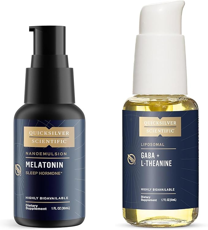 Quicksilver Scientific Liposomal Melatonin Liposomal GABA + L Theanine Bundle