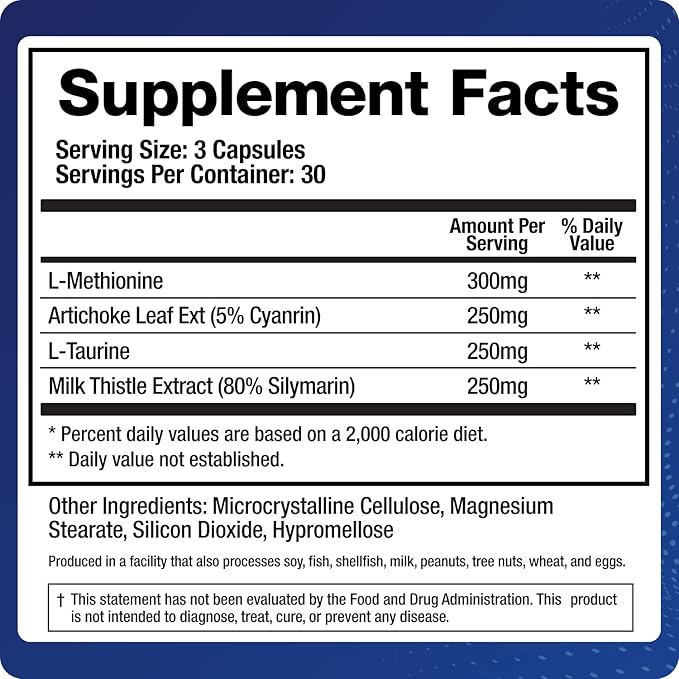 BioMatrix Liver Cleanse Detox &amp Repair Artichoke Extract Liver Health Formula Liver Supplement with Milk Thistle Taurine Methionine | 1+ Month Supply for Men and Women
