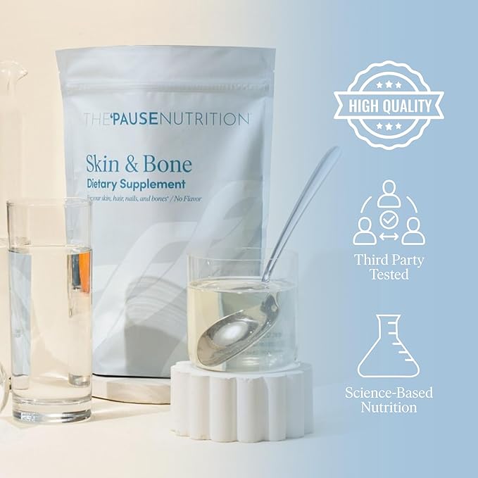 The 'Pause Life Turmeric + Skin &amp Bone Bundle Collagen Peptides with Hyaluronic Acid &amp Vitamin C for Skin Hair &amp Nails paired with Curcumin for Joint &amp Bone Wellness 60 Softgels &