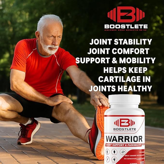 Warrior Flex Premium Joint Support Supplement – Glucosamine Chondroitin Turmeric &amp Boswellia – Promotes Joint Comfort Flexibility &amp Mobility – Non-GMO Gluten-Free USA Made (60 Capsules)
