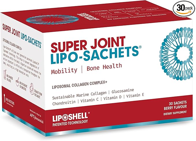 Super Joint Lipo-Sachets Liposomal Collagen Joint Supplement - Liquid Collagen Peptides to Support Joint Health Mobility &amp Comfort