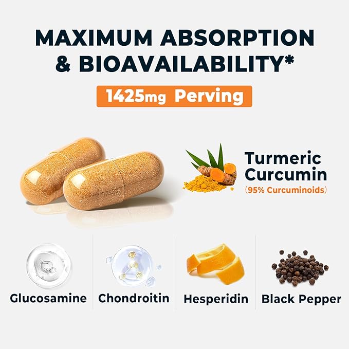 Divinity Nutra 3 Packs Turmeric Curcumin with Black Pepper | Turmeric Complex Herbal Supplement 1425mg | Non-GMO Gluten Free | 360 Capsules 180 Day Supply