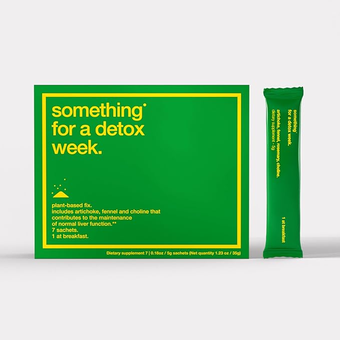 Something for a Detox Week Every Day Liver Cleanse Powder Stick Packs Natural Supplement with Artichoke Choline zinc and inositol. Maintains Normal Liver Function and Supports detoxification